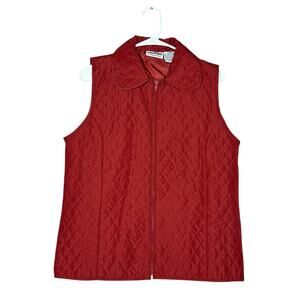 Vintage National Women’s Burgundy Zip up Vest size Small